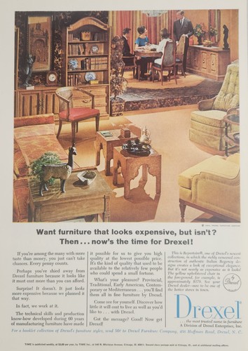 1965 print drexel furniture - 1965,