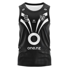 RUGBY MEN's 2025 black TRAINING SINGLET ZEALAND WARRIORS VEST NRL S-5XL JERSEYS