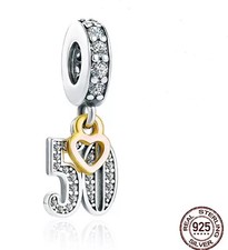 💖 50th Birthday Charm Gold