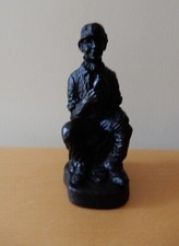 Kingmaker, Resting, Coal Miner Figurine, Hand Made from British Coal, 15.5 cm
