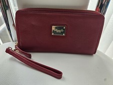 Kenneth COLE Leather Red Zip Around  Purse Ladies. 