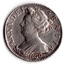 1703 Queen Anne Sixpence