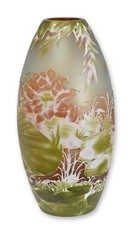 Galle style glass vase - glass,