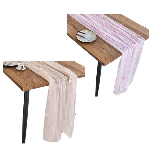Beaded butterfly lace table - butterfly,