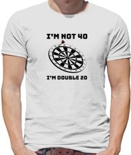 40th Birthday Darts - Mens T-Shirt - Forty 40 Gift Present Years Old