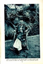 Old Vintage Print C1920 King Palm-Girt Garden Oriental Pomp Empire French 20th