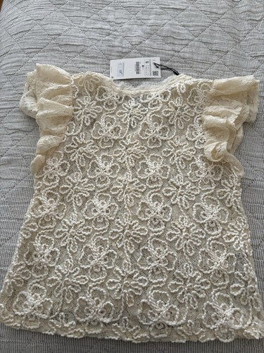 Zara cream lace frill - frill, new