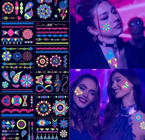 Tattoos pack neon - uv, glow