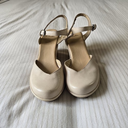 Clarks beige leather cork - clarks,