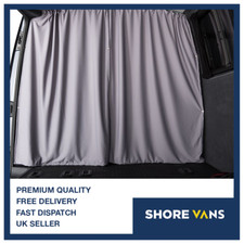 VW Transporter T4 CAB DIVIDER CURTAINS GREY Premium Quality