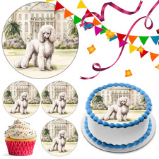 Poodle Dog Cake Topper Party