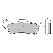 Front brake pads RMS for MBK