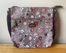 Ollie & Nic Womens Handbag / Crossbody Bag Brown Printed Floral