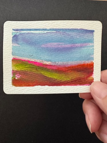 Aceo watercolour landscape - ,