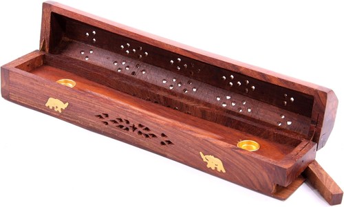 Wooden incense burner - incense,