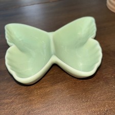 Butterfly Shaped Trinket Dish Green  2cm Deep 13cm X 13cm Gisela Graham Ltd