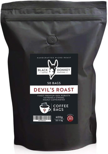 Black donkey coffee bags - black,