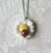 Ladybird Daisy Flower Pendant