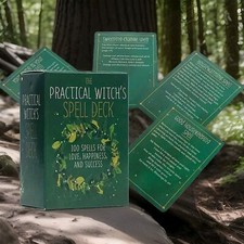 The PRACTICAL WITCH'S SPELL DECK Divination 100 Cards Spells Wicca Oracle Magick