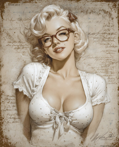 Marilyn monroe round - marilyn, in