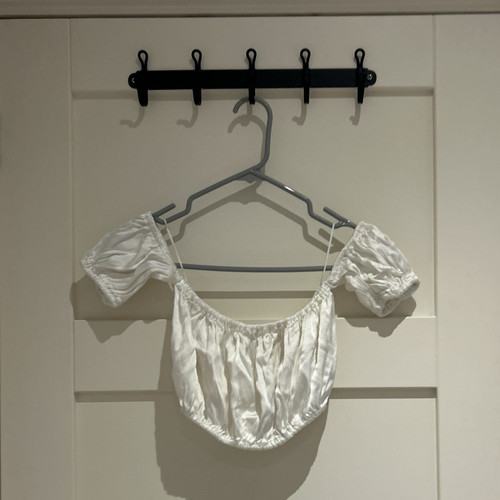 Zara white satin polyester - zara,