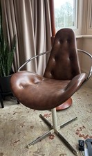 Mid Century Rare 1960s Atomic Sputnik Chrome Swivel Chair