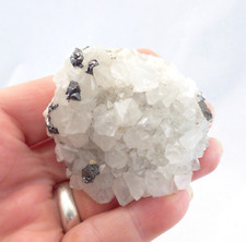 Sphalerite on Quartz Crystals