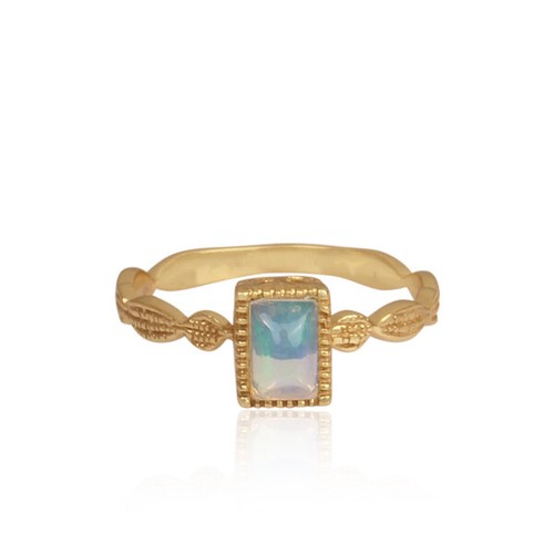 Ethiopian opal ring october - ethiopian,