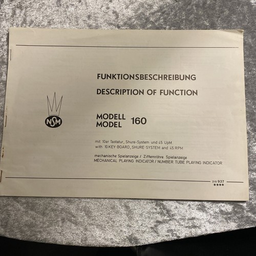 Nsm model 160 description - nsm, of