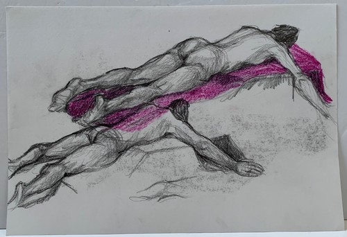 Vintage female nude - female, life