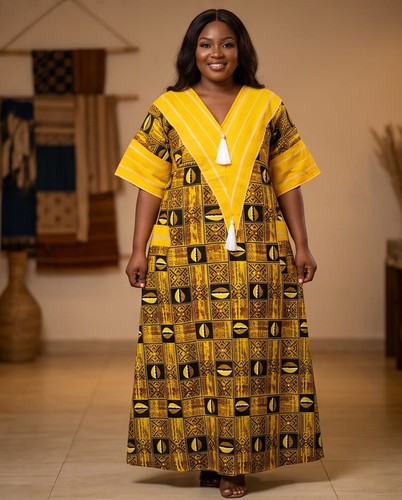 Women yellow african - yellow,