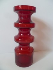 Vintage Red Hooped 9.75 Inch