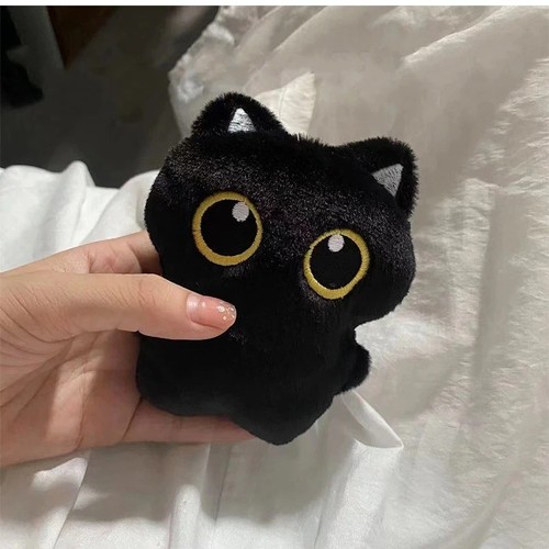 10cm cute black cat - cute, plush