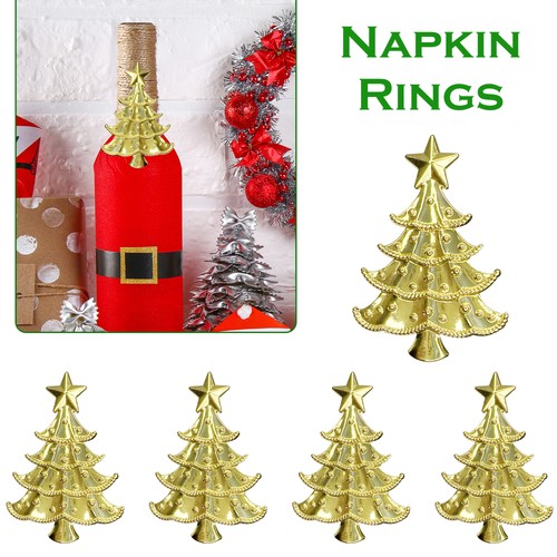 Christmas tree napkin rings - christmas,