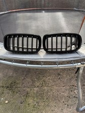 ORIGINAL PAIR BMW F16  X6 F15 X5FRONT KIDNEY GRILL GLOSS BLACK 2016- Pre Owned