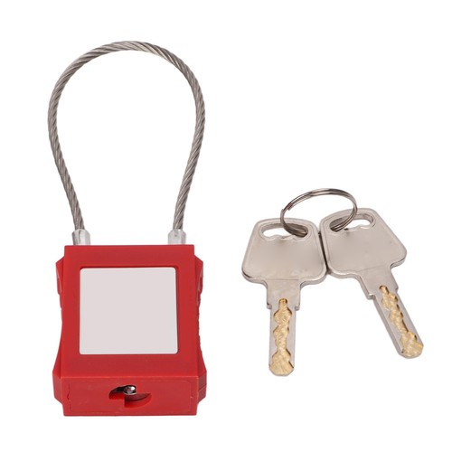 Steel cable padlock lockout - padlock,