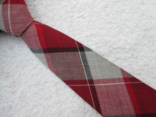 VINTAGE  RED GREY TARTAN 3
