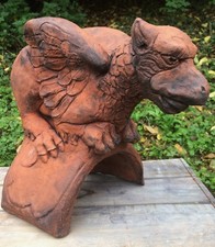 Griffin Gryphon half round roof finial decorative ridge tile frost proof stone