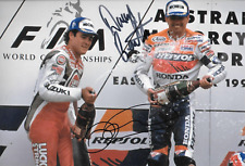 Mick Doohan & Daryl Beattie SIGNED 12x8   Podium Portrait Australian 500cc 1995