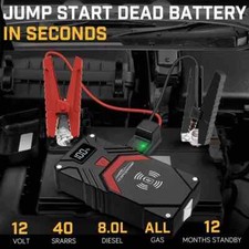 Heavy Duty Car Jump Starter Pack 2500A 12V Booster Power Bank Battery Charger