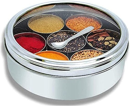 Stainless steel masala dabba - steel,
