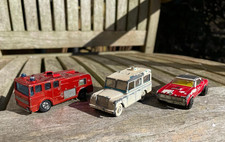 Corgi Rockets 924 James Bond Cougar + Matchbox Fire Engine & Land Rover Lot