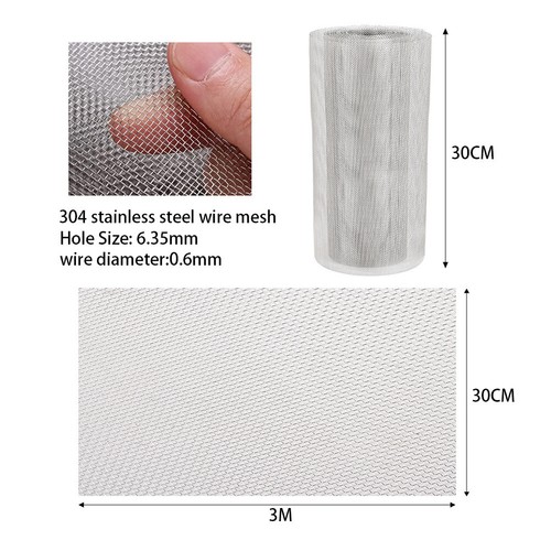 Mesh stainless steel - 3/6m,
