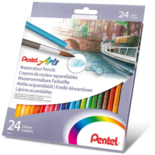 Pentel watercolour pencil set - pentel,