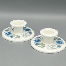 Wedgwood Clementine Candlestick Holder X2 Bone China Vintage Discontinued