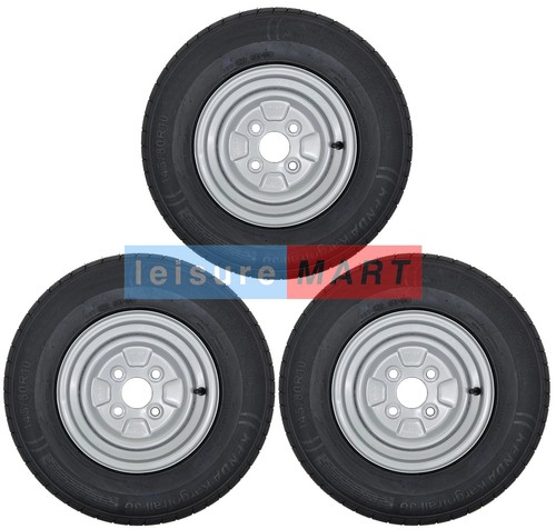 Three 145x10 trailer wheel - three,