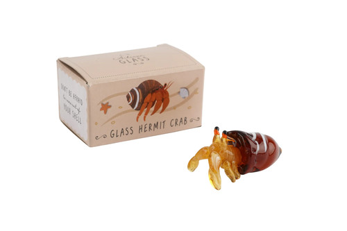 Glass hermit crab ornament - hermit,