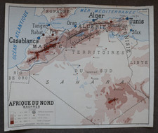 French Vintage School Wall Map