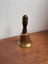 Vintage Solid Brass Hand Bell Dinner School Pub Bel Traditional
