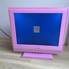 Vintage Mikomi LCD15796PF 15" LCD TV Scart RCA Input Retro Gaming Pink (Used)